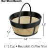imageHamilton Beach Permanent Gold Filter Fits Most 8 to 12Cup Coffee Makers 80675R12Cup