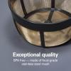 imageHamilton Beach Permanent Gold Filter Fits Most 8 to 12Cup Coffee Makers 80675R12Cup
