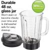 imageHamilton Beach PowerMax ProfessionalPerformance Blender for Shakes and Smoothies Puree and Ice Crush 48oz BPAFree Glass Jar 1680 Watts Stainless Steel Blades 58600 GREY