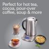 imageHamilton Beach Professional Digital LCD Temperature Control Electric Tea Kettle Water Boiler amp Heater 17 Liter Fast Boiling 1500 Watts Cordless AutoShutoff amp BoilDry Protection Silver 41028