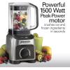 imageHamilton Beach Professional Quiet Shield Blender 1500 Watts Peak Power 32oz BPA Free Jar 4 Programs amp Variable Speed Dial for Smoothies Ice Crush Puree Silver 58870