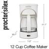 imageProctor Silex 12Cup Coffee Maker Works with Smart Plugs That Are Compatible with Alexa Auto Pause and Serve White 43501PS