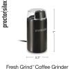 imageProctor Silex Electric Coffee Grinder for Beans Spices and More Stainless Steel Blades 12 Cups WhiteBlack