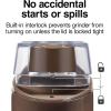 imageProctor Silex Electric Coffee Grinder for Beans Spices and More Stainless Steel Blades 12 Cups WhiteBrown