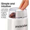 imageProctor Silex Electric Coffee Grinder for Beans Spices and More Stainless Steel Blades 12 Cups WhiteWhite