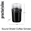 imageProctor Silex Sound Shield Electric Coffee Grinder for Quiet Grinding Stainless Steel Blades Beans Spices and More 12 Cups Black 8040212 Cups