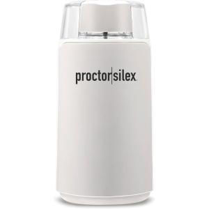 imageProctor Silex Electric Coffee Grinder for Beans Spices and More Stainless Steel Blades 12 Cups WhiteWhite
