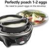 imageHamilton Beach 3in1 Electric Egg Cooker for Hard Boiled Eggs Poacher Omelet Maker amp Vegetable Steamer Holds 14 Black 255083in1