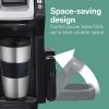 imageHamilton Beach FlexBrew SingleServe Coffee Maker with Milk Frother Compatible with KCup Pods and Grounds 1cups Black 49949