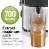 imageHamilton Beach Juicer Machine Centrifugal Extractor Big Mouth 3 Feed Chute Easy Clean 2Speeds 30 oz BPA Free Pitcher 700 Watt Motor Cleaning Brush Black 67840