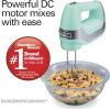 imageHamilton Beach Professional 5Speed Electric Hand Mixer with SnapOn Storage Case QuickBurst Stainless Steel Twisted Wire Beaters and Whisk Mint 62658Mint