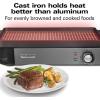 imageHamilton Beach Professional Cast Iron Indoor Electric Grill amp Griddle 10 x 16 Preseasoned Cooking Surface Adjustable Temperature up to 450 F Black 38560