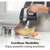 imageHamilton Beach Professional Cordless Electric Hand Mixer with Infinite Speed Control Powerful DC Motor for Effortless Mixing Quick Recharging LCD Screen Whisk Storage Case Black 62673