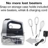 imageHamilton Beach Professional Cordless Electric Hand Mixer with Infinite Speed Control Powerful DC Motor for Effortless Mixing Quick Recharging LCD Screen Whisk Storage Case Black 62673