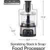 imageHamilton Beach Professional Stack amp Snap Food Processor amp Veggie Spiralizer for Slicing Shredding and Kneading ExtraLarge 3 Feed Chute Fits Whole Vegetables 12 Cups Stainless Steel 70815