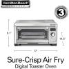 imageHamilton Beach Professional SureCrisp Digital Air Fryer Toaster Oven Combo with 6in1 Functionality 1500 Watts 10inch Pizza  4 Slice Capacity Stainless Steel 31241