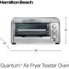 imageHamilton Beach Quantum Toaster Oven Air Fryer Combo With Large Capacity Fits 6 Slices Or 12 Pizza 5 Functions for Convection Bake Broil Stainless Steel 31350