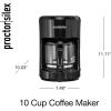 imageProctor Silex 10Cup Coffee Maker Works with Smart Plugs That Are Compatible with Alexa Auto Pause and Serve Black 48351PS10Cup