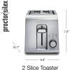 imageProctor Silex 2 Slice Toaster with Extra Wide Slots SureToast Technology Shade Selector amp Bagel Setting Black and Silver 22302