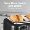 imageProctor Silex 4 Slice Toaster with Extra Wide Slots for Bagels CoolTouch Walls Shade Selector with 7 Browning Levels Toast Boost Auto Shutoff and Cancel Button White 24214PSBlack