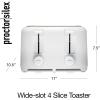 imageProctor Silex 4 Slice Toaster with Extra Wide Slots for Bagels CoolTouch Walls Shade Selector with 7 Browning Levels Toast Boost Auto Shutoff and Cancel Button White 24214PSWhite