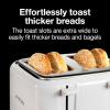 imageProctor Silex 4 Slice Toaster with Extra Wide Slots for Bagels CoolTouch Walls Shade Selector with 7 Browning Levels Toast Boost Auto Shutoff and Cancel Button White 24214PSWhite