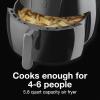 imageProctor Silex 58 QT Air Fryer Oven with Temperature Control 60 Min Timer Non Stick Basket 1700W Black 35060Black