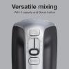 imageProctor Silex 5Speed  Boost Electric Hand Mixer with Powerful 13 Amp DC Motor For Effortless Mixing amp Consistent Speed in Thick Ingredients Slow Start Silver 62501
