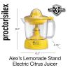 imageProctor Silex Alexs Lemonade Stand Electric Citrus Juicer Machine Large 34 oz Pitcher Pressure Activated for Lemons Limes and Oranges 34 oz Includes 2 Reamers amp Recipe Book Yellow 66341Large 34 oz Pitcher  New for 2024