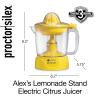 imageProctor Silex Alexs Lemonade Stand Electric Citrus Juicer Machine Large 34 oz Pitcher Pressure Activated for Lemons Limes and Oranges 34 oz Includes 2 Reamers amp Recipe Book Yellow 66341Large 34 oz Pitcher  New for 2024 Pack of 2