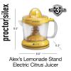 imageProctor Silex Alexs Lemonade Stand Electric Citrus Juicer Machine Large 34 oz Pitcher Pressure Activated for Lemons Limes and Oranges 34 oz Includes 2 Reamers amp Recipe Book Yellow 6634134 oz  Discontinued