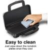 imageProctor Silex Deluxe Hot Sandwich Maker With EasyClean Durable PFASFree Nonstick Ceramic Plates Fits up to 2 Grilled Cheese Ruebens Tortas or Subs Stainless Steel 25415MNStainless Steel