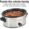 imageProctor Silex Double Dish Slow Cooker with 6qt Crock and Dual 25qt Nonstick Insert to Cook Two Meals at Once Dishwasher Safe Pot amp Lid Silver 33563