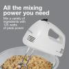 imageProctor Silex Easy Mix 5Speed Electric Hand Mixer with Bowl Rest Compact and Lightweight 100 Watts of Peak Power Black 62507PSWhite