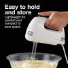 imageProctor Silex Easy Mix 5Speed Electric Hand Mixer with Bowl Rest Compact and Lightweight 100 Watts of Peak Power Black 62507PSWhite