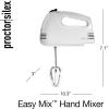 imageProctor Silex Easy Mix 5Speed Electric Hand Mixer with Bowl Rest Compact and Lightweight 100 Watts of Peak Power Black 62507PSWhite