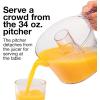 imageProctor Silex Electric Citrus Juicer Machine Large 34 oz Pitcher Pressure Activated 2 Reamers for Big and Small Fruit Pulp Control for Orange Lemon Grapefruit Juice White amp Green 66340White