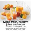 imageProctor Silex Electric Citrus Juicer Machine Large 34 oz Pitcher Pressure Activated 2 Reamers for Big and Small Fruit Pulp Control for Orange Lemon Grapefruit Juice White amp Green 66340White