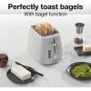 imageProctor Silex Plastic 2 Slice Toaster Bagel Defrost amp Cancel Buttons Browning Control With 7 Shades Auto Shutoff SlideOut Crumb Tray Red 22661Oat White