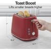 imageProctor Silex Plastic 2 Slice Toaster Bagel Defrost amp Cancel Buttons Browning Control With 7 Shades Auto Shutoff SlideOut Crumb Tray Red 22661Red