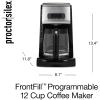 imageProctor Silex Platinum Series FrontFill Drip Coffee Maker Digital amp Programmable 12 Cup Glass Carafe Black and Silver 4368712 Cup Digital  Programmable