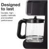 imageProctor Silex Platinum Series FrontFill Drip Coffee Maker Digital amp Programmable 12 Cup Glass Carafe Black and Silver 43687Platinum Series 12 Cup