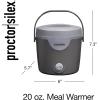 imageProctor Silex Portable Electric Lunch Box Food Heater and 20 oz Meal Warmer with BuiltIn Carry Handle High and Low Heat Settings 33120C