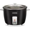 imageProctor Silex Rice Cooker amp Food Steamer 30 Cups Cooked 15 Cups Uncooked Includes Steam and Rinsing Basket Black 37555Black