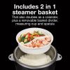 imageProctor Silex Rice Cooker amp Food Steamer 30 Cups Cooked 15 Cups Uncooked Includes Steam and Rinsing Basket Black 37555Black