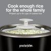 imageProctor Silex Rice Cooker amp Food Steamer 30 Cups Cooked 15 Cups Uncooked Includes Steam and Rinsing Basket Black 37555Black