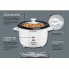 imageProctor Silex Rice Cooker amp Food Steamer 30 Cups Cooked 15 Cups Uncooked Includes Steam and Rinsing Basket Black 37555White 37534NR