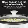 imageProctor Silex Rice Cooker amp Food Steamer 30 Cups Cooked 15 Cups Uncooked Includes Steam and Rinsing Basket Black 37555White