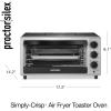 imageProctor Silex SimplyCrisp Air Fryer Toaster Oven Combo with 4 Functions Including Convection Air Fry Bake amp Broil Fits 6 Slices or 12 Pizza Auto Shutoff Black 31275Black