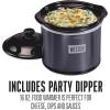 imageWESTON 2in1 Programmable Slow Cooker amp Electric Indoor Smoker 6 Quart 3Tier Smoking Rack for Meat Cheese and More Dishwasher Safe Crock Temperature Probe Includes 16 oz Party Dipper BlackBlack With Party Dipper